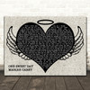 Mariah Carey One Sweet Day Heart Angel Wings Halo Song Lyric Print