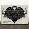 Mercy Me I Can Only Imagine Heart Angel Wings Halo Song Lyric Print