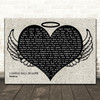 Selena I Could Fall in Love Heart Angel Wings Halo Song Lyric Print