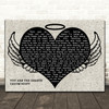 Callum Scott & Leona Lewis You Are The Reason Heart Angel Wings Halo Song Lyric Print