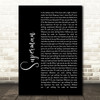 Scouting For Girls Superman Black Script Song Lyric Quote Print