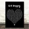 Judy Garland Get Happy Black Heart Song Lyric Print