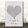 Shalamar A Night To Remember Grey Heart Song Lyric Quote Print