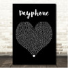 Maroon 5 Payphone Black Heart Song Lyric Print