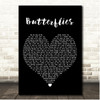 MAX Butterflies Black Heart Song Lyric Print