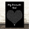 New Kids on the Block My Favorite Girl Black Heart Song Lyric Print