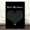 Perry Como Bless This House Black Heart Song Lyric Print