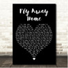 Pink Zebra Fly Away Home Black Heart Song Lyric Print