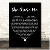 Randy Newman She Chose Me Black Heart Song Lyric Print