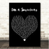 Reba McEntire Im a Survivor Black Heart Song Lyric Print
