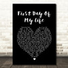 Bright Eyes First Day Of My Life Black Heart Song Lyric Quote Print