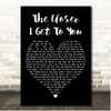 Roberta Flack The Closer I Get to You Black Heart Song Lyric Print