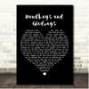 Rod Stewart Handbags and Gladrags Black Heart Song Lyric Print