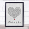 Sister Sledge Thinking of You Grey Heart Song Lyric Quote Print