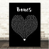 The Killers Bones Black Heart Song Lyric Print