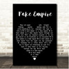 The National Fake Empire Black Heart Song Lyric Print