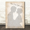 Stardust Music Sounds Better with You Man Lady Bride Groom Song Lyric Print