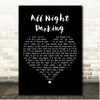 Adele All Night Parking Black Heart Song Lyric Print