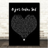 Calle 13 Ojos Color Sol Black Heart Song Lyric Print