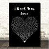 Calvin Harris I Need Your Love Black Heart Song Lyric Print