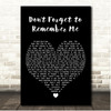 Carrie Underwood Dont Forget to Remember Me Black Heart Song Lyric Print