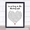 Stereophonics Local Boy In The Photograph White Heart Song Lyric Quote Print