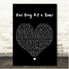 Courteeners One Day At a Time Black Heart Song Lyric Print