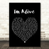 Celine Dion I'm Alive Black Heart Song Lyric Quote Print