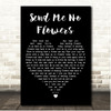 Doris Day Send Me No Flowers Black Heart Song Lyric Print