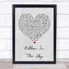 Stevie Wonder Ribbon In The Sky Grey Heart Song Lyric Quote Print