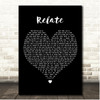 for KING & COUNTRY RELATE Black Heart Song Lyric Print