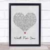 Stone Broken Wait For You Grey Heart Song Lyric Quote Print