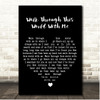 George Jones Walk Through This World With Me Black Heart Song Lyric Print