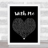 Sum 41 With Me Black Heart Song Lyric Quote Print