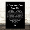 Glen Campbell I Love How You Love Me Black Heart Song Lyric Print