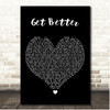 alt-J Get Better Black Heart Song Lyric Print