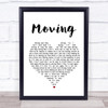 Supergrass Moving White Heart Song Lyric Quote Print