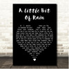 Amos Lee A Little Bit Of Rain Black Heart Song Lyric Print