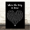 Isla Grant When the Day Is Done Black Heart Song Lyric Print