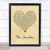 Take That The Garden Vintage Heart Song Lyric Quote Print