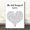 Johnny Cash The Old Rugged Cross White Heart Song Lyric Print