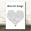 Josh Garrels Heavens Knife White Heart Song Lyric Print