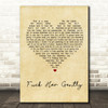 Tenacious D Fuck Her Gently Vintage Heart Song Lyric Quote Print