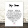 Justin Bieber Lifetime White Heart Song Lyric Print