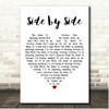 Kay Starr Side by Side White Heart Song Lyric Print