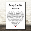 Keith Urban Tangled Up In Love White Heart Song Lyric Print