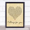 The 1975 Fallingforyou Vintage Heart Song Lyric Quote Print