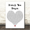 Keri Hilson Knock You Down White Heart Song Lyric Print