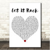Kevin Rudolf Let It Rock White Heart Song Lyric Print