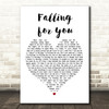 The 1975 Fallingforyou White Heart Song Lyric Quote Print